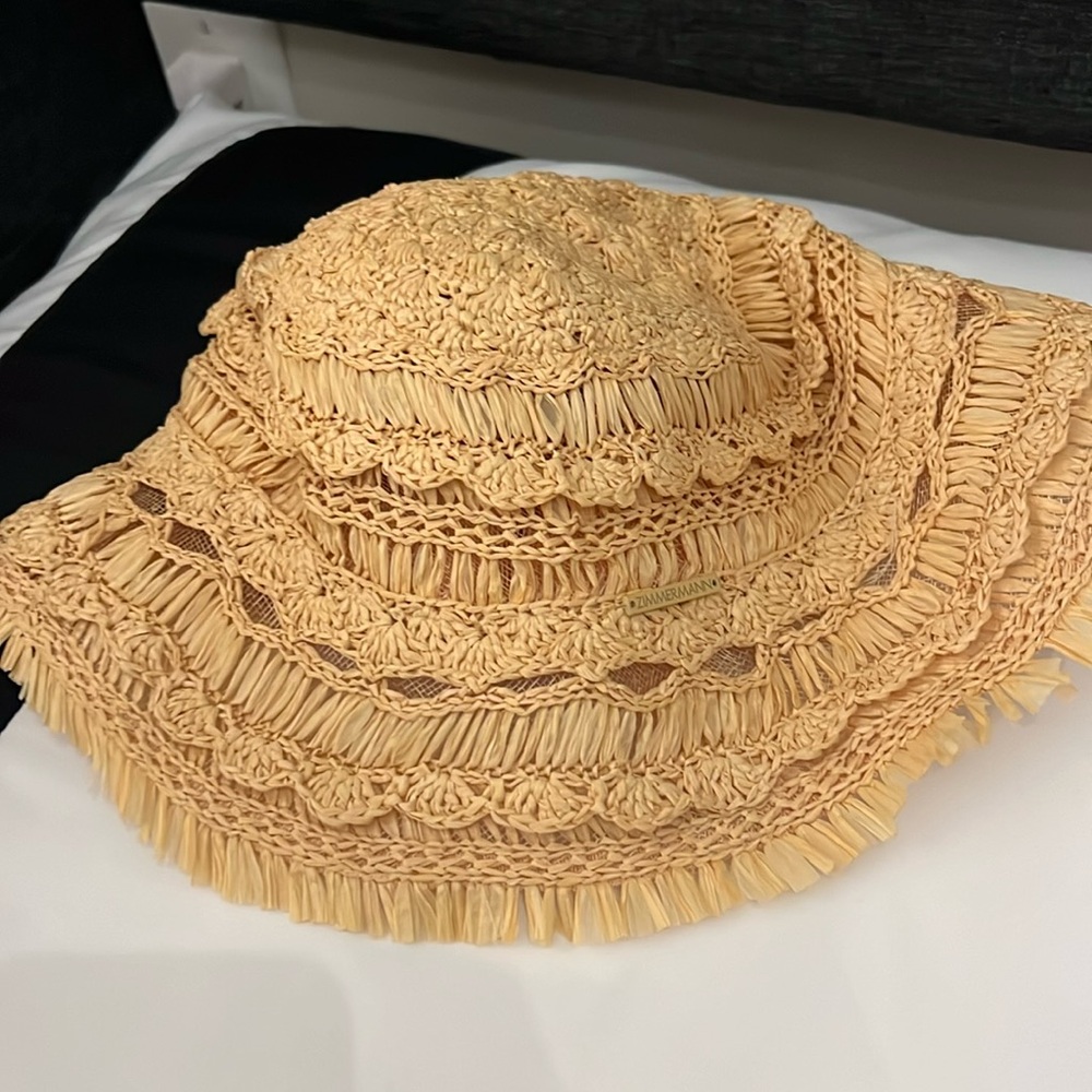 Straw Zimmermann hat in beige never worn